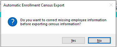 automatic enrollment census export correct info