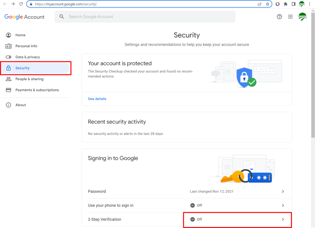 How To Turn On Google 2-Step Verification - Datatech