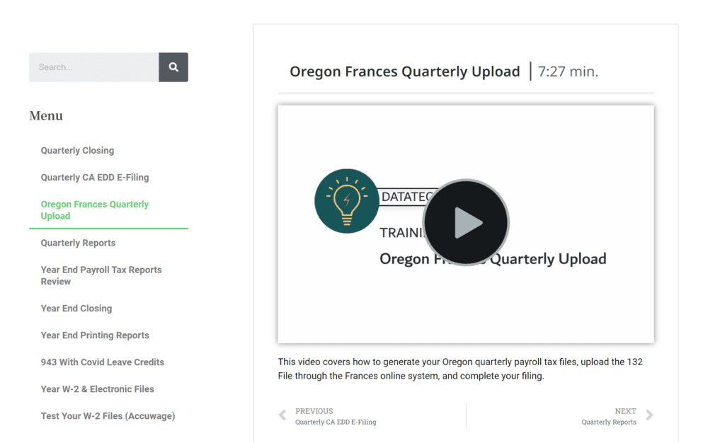 Oregon Filing Video Link